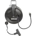 Bayco Bayco® SL-801 Triple Tap Extension Cord, Retractable Reel, 30'L Cord, 14/3 GA, BLK SL-801